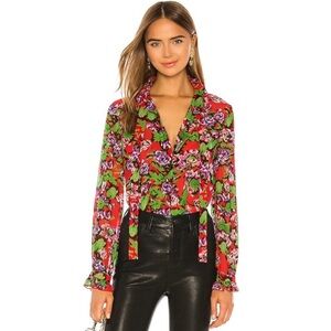 Saloni Emile Silk Georgette Floral Blouse- 2,6,8